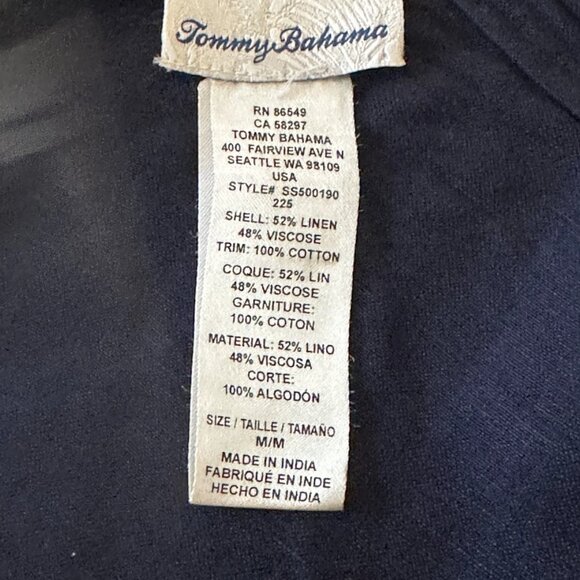 🌊 Tommy Bahama – St. Lucia Linen Blend Split Sleeve Dress – Blue – Size M 🌊 - Picture 9 of 9